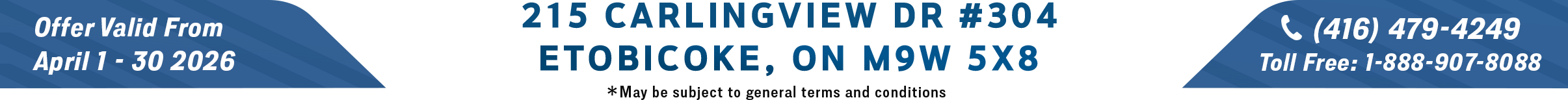 215 Carlingview Dr. Etobicoke, ON, M9W 5X8