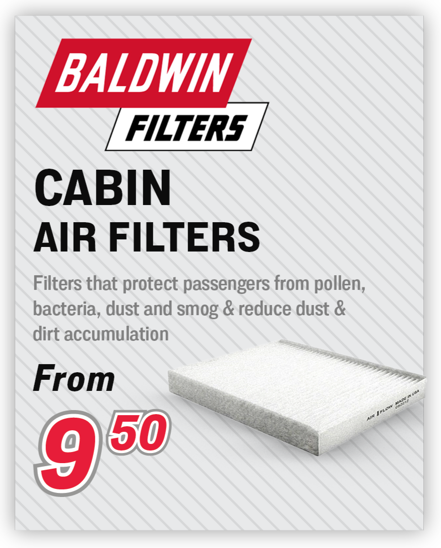 Baldwin cabin air filters