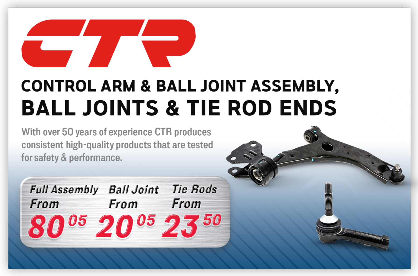 CTR Ball Joints & Tie Rod Ends