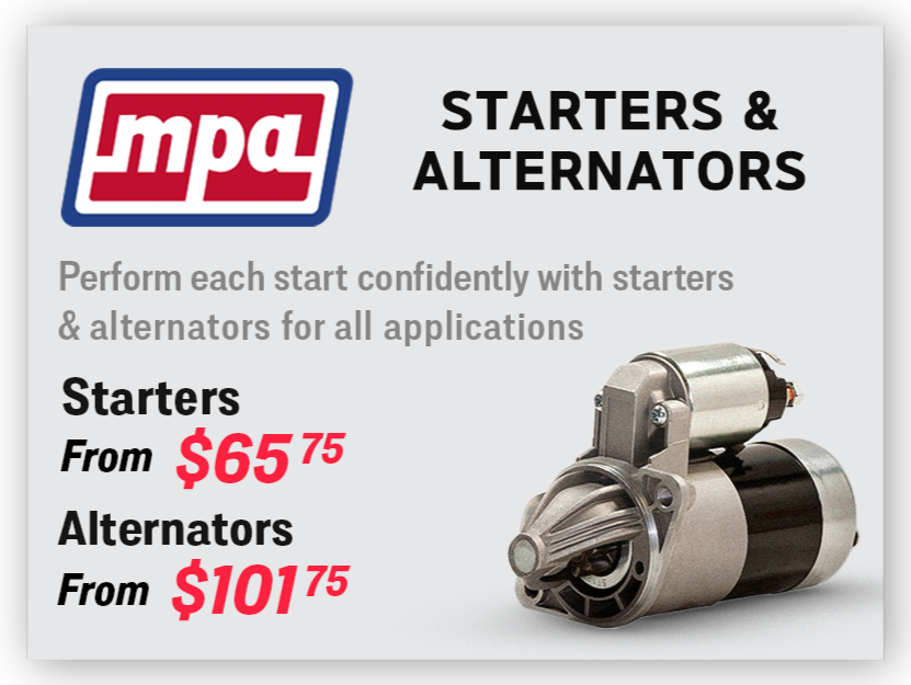 MPA Starters & Alternators
