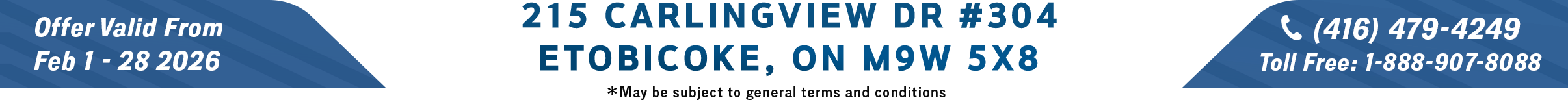 215 Carlingview Dr. Etobicoke, ON, M9W 5X8