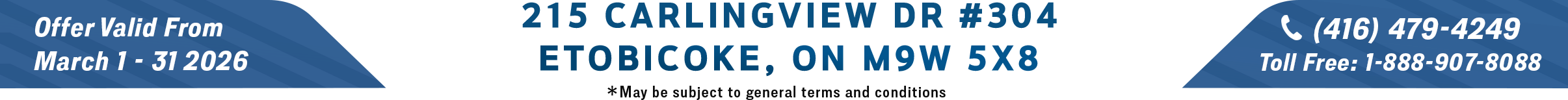 215 Carlingview Dr. Etobicoke, ON, M9W 5X8