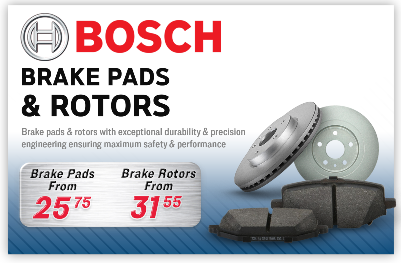 Bosch Brake Pads & Rotors