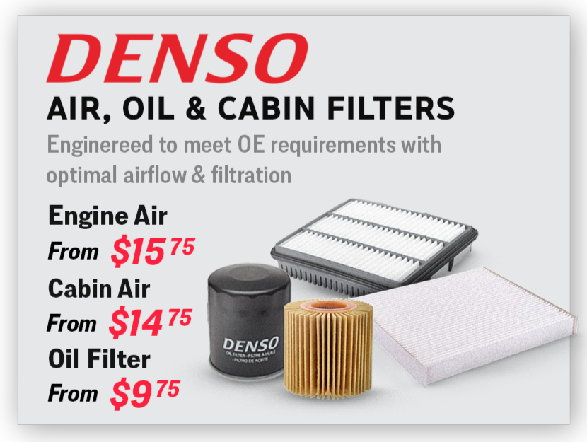 Denso Air, Oil & Cabin Filters
