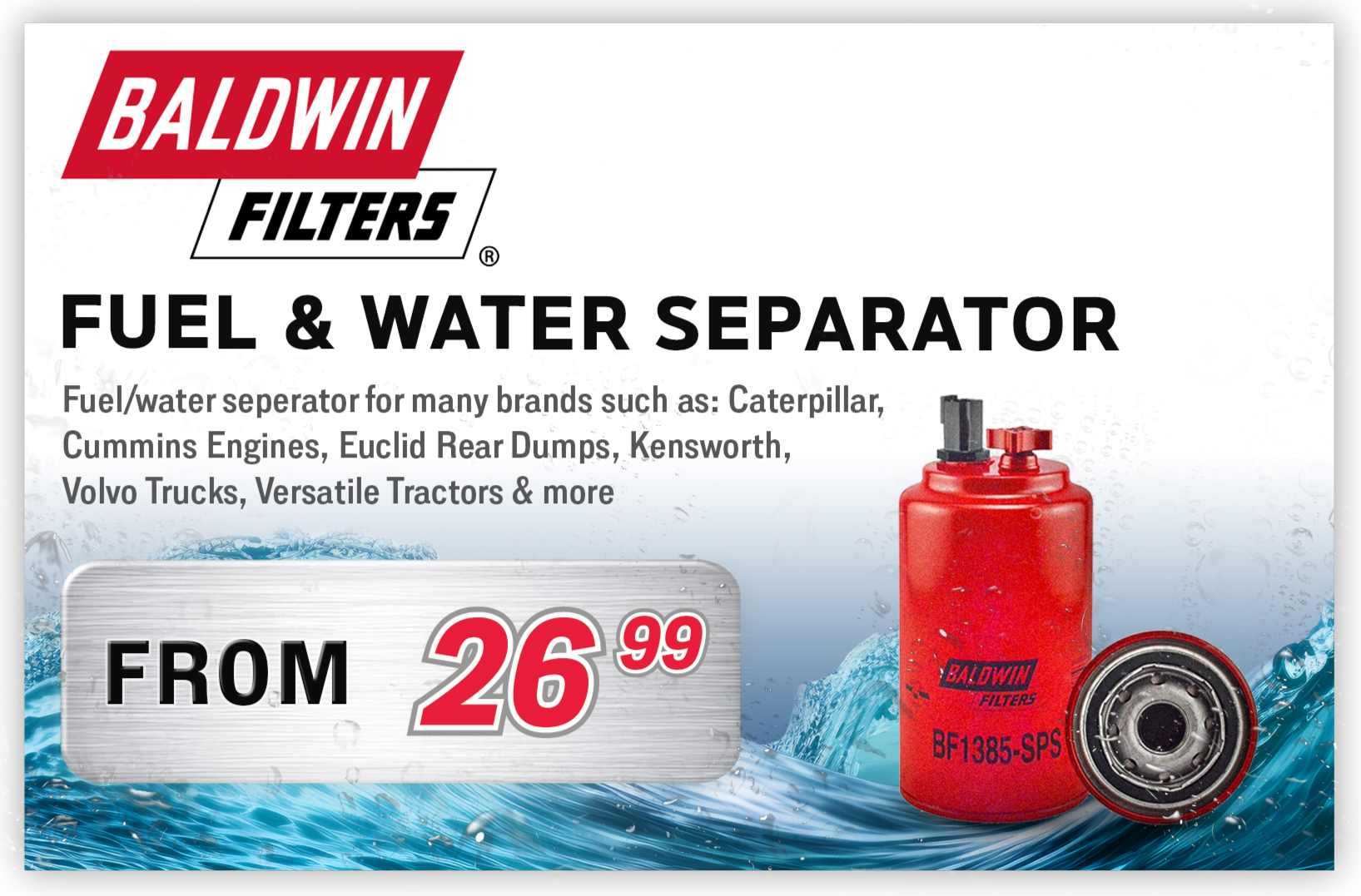 Baldwin Fuel and Water Separator