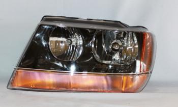 2001 Jeep Grand Cherokee Headlight Assembly Left TYC 20557600 image 1 of 2