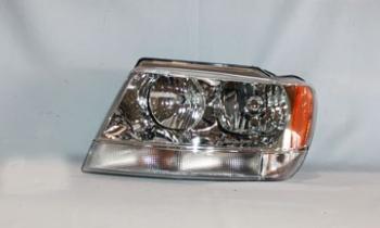 2003 Jeep Grand Cherokee Headlight Assembly Left TYC 20557690 image 2 of 2