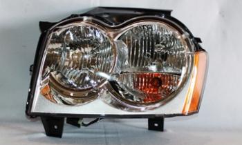 2007 Jeep Grand Cherokee Headlight Assembly Left TYC 20659000 image 2 of 2