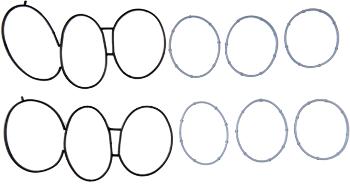 2001 Mercury Mountaineer Engine Intake Manifold Gasket Set Dorman 615176G image 3 of 4