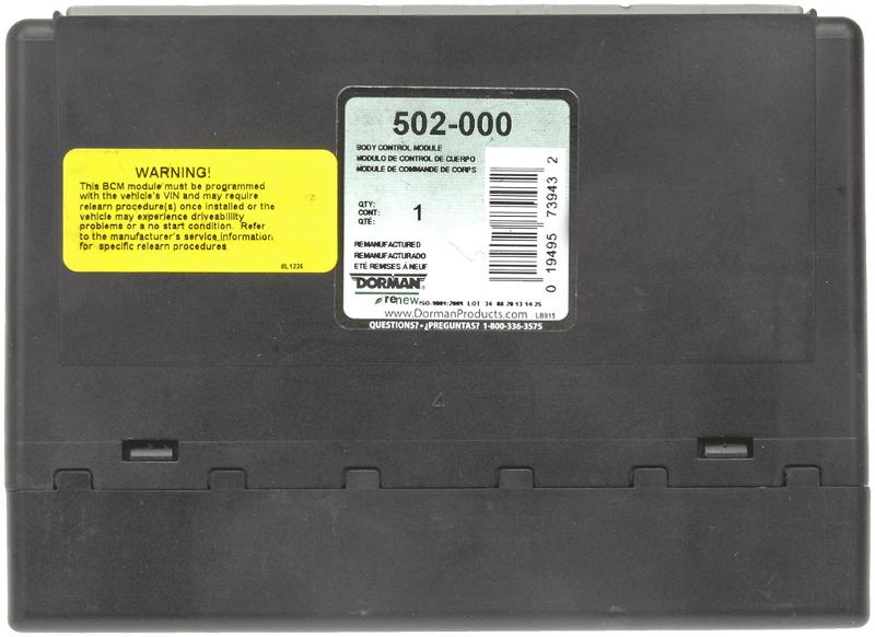 Dorman 502000 - Body Control Module Dorman 502000 Body Control Module product image 2 of 2