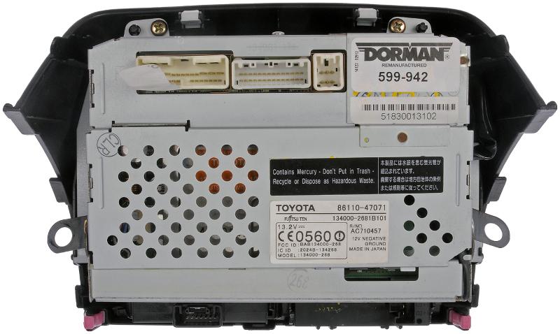 2006 Toyota Prius Touch Screen Infotainment Display Dorman 599942 image 2 of 2