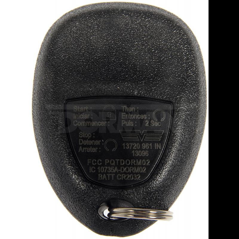 2010 GMC Savana 3500 Remote Control Transmitter for Keyless Entry and Alarm System Dorman 13720 image 4 of 4
