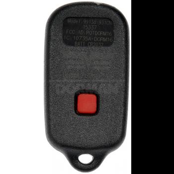 2005 Toyota Sequoia Remote Control Transmitter for Keyless Entry and Alarm System Dorman 99138 image 2 of 3