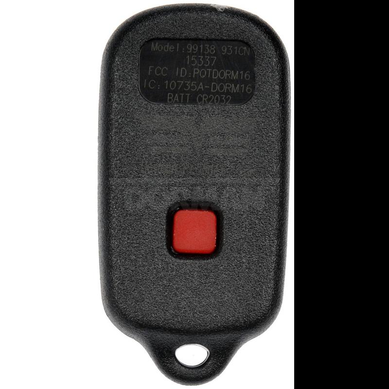 2002 Toyota Sequoia Remote Control Transmitter for Keyless Entry and Alarm System Dorman 99138 image 2 of 3