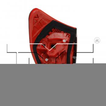 2012 Toyota RAV4 Tail Light Assembly Right TYC 11630701 image 1 of 4