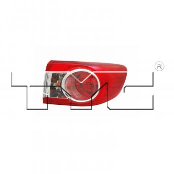 2012 Toyota Corolla Tail Light Assembly Right Outer TYC 11636300 image 2 of 4