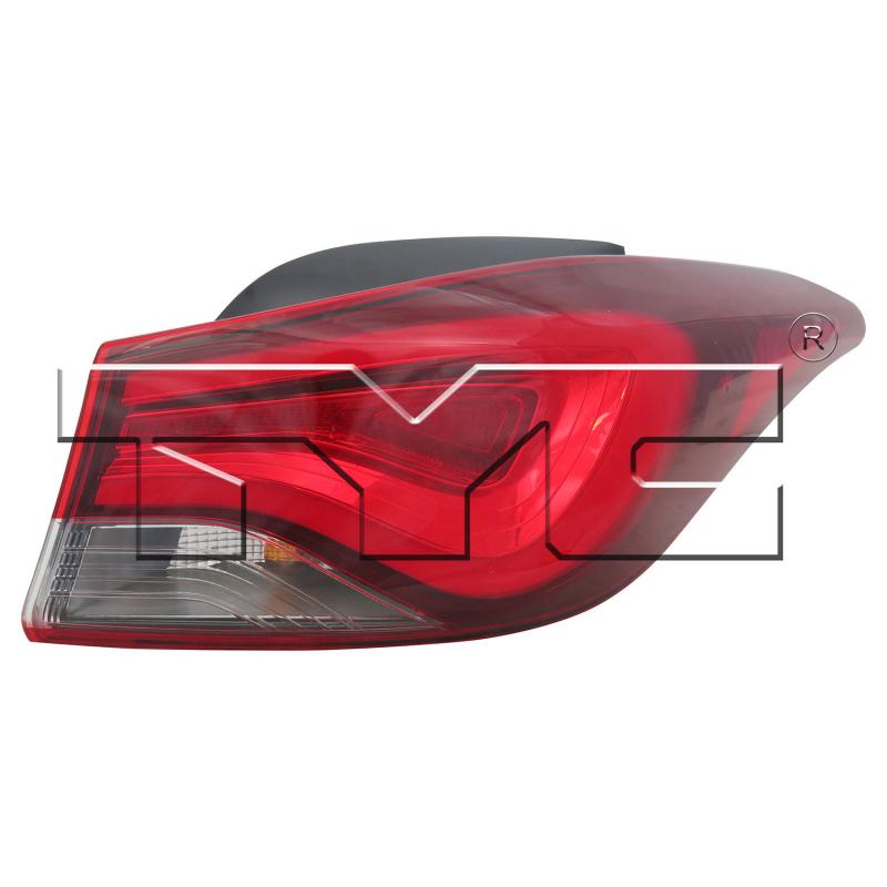 2016 Hyundai Elantra Tail Light Assembly Right Outer TYC 116759001 image 3 of 4