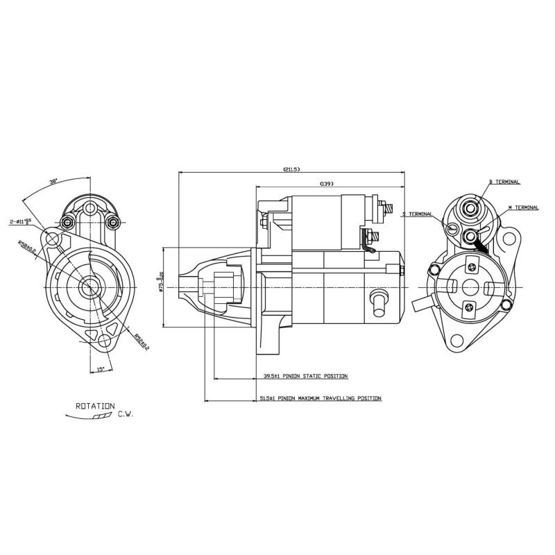 TYC 117746 Starter Motor product image 1 of 1