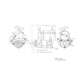 2009 Toyota Tundra Starter Motor TYC 117791 image 4 of 4