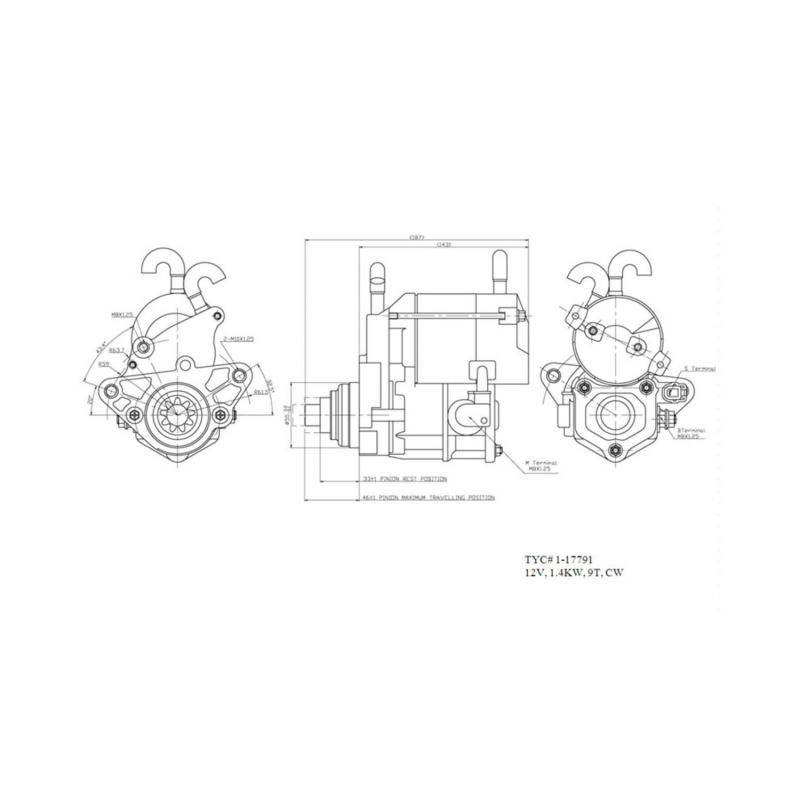 2008 Toyota Tundra Starter Motor TYC 117791 image 4 of 4