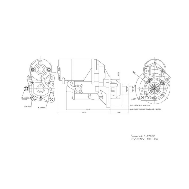 TYC 117892 - Starter Motor TYC 117892 Starter Motor product image 3 of 5