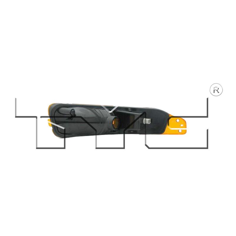 2009 Ford Mustang Turn Signal / Parking Light / Side Marker Light Front Left TYC 12524601 image 2 of 2