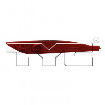 2012 Hyundai Sonata Reflector Assembly Rear Left TYC 170298009 image 2 of 2