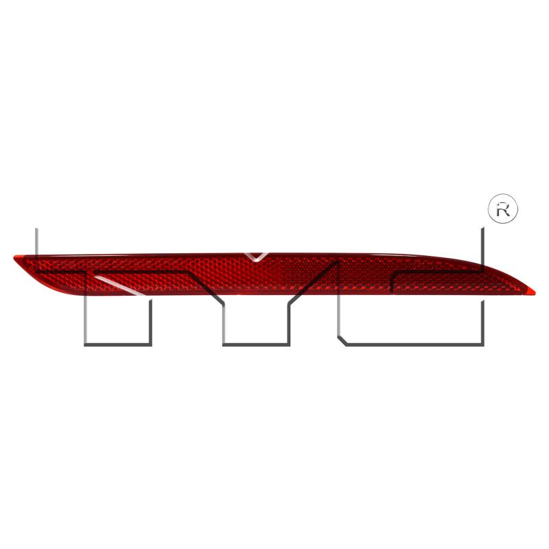TYC 175539001 Reflector Assembly product image 4 of 6