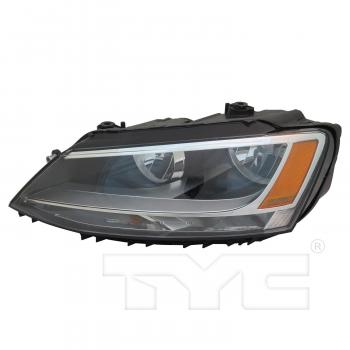 2015 Volkswagen Jetta Headlight Assembly Left TYC 2012562009 image 3 of 4