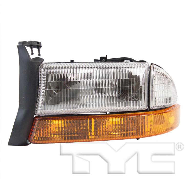 2001 Dodge Dakota Headlight Assembly Left TYC 205064099 image 3 of 4