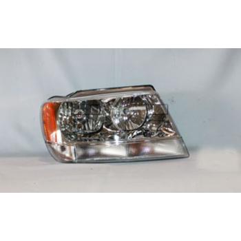2003 Jeep Grand Cherokee Headlight Assembly Right TYC 20557590 image 2 of 3