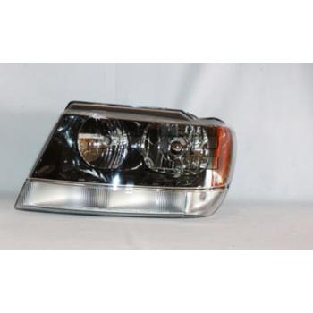 2003 Jeep Grand Cherokee Headlight Assembly Left TYC 20557680 image 2 of 2