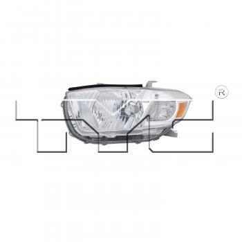 2010 Toyota Highlander Headlight Assembly Left TYC 20689801 image 2 of 2
