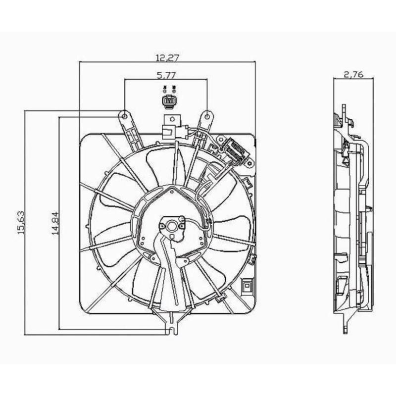 TYC 611010 A/C Condenser Fan Assembly product image 1 of 4
