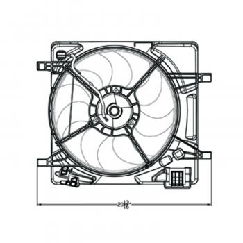 2015 Chevrolet Spark Dual Radiator and Condenser Fan Assembly TYC 623070 image 3 of 4