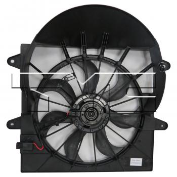 2009 Jeep Commander Dual Radiator and Condenser Fan Assembly TYC 623360 image 3 of 3