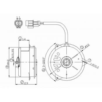 2000 Chevrolet Tracker A/C Condenser Fan Motor