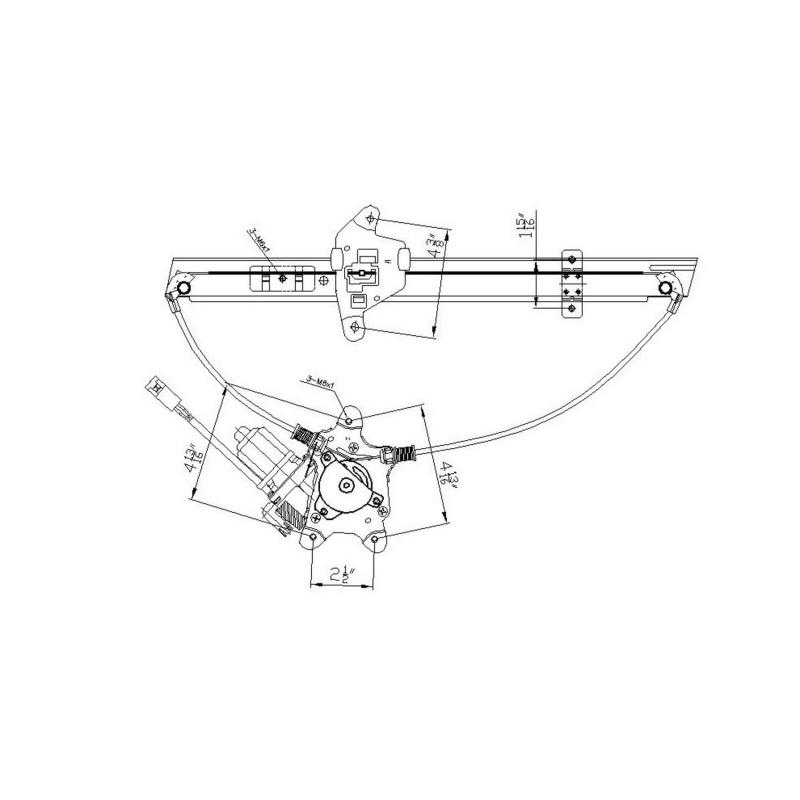 TYC 660067 - Power Window Motor and Regulator Assembly TYC 660067 Power Window Motor and Regulator Assembly product image 2 of 4