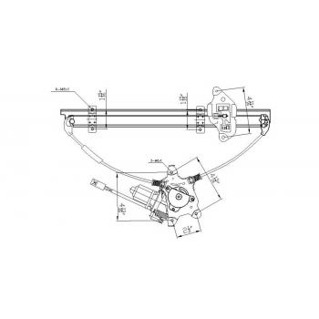 2000 Nissan Altima Power Window Motor and Regulator Assembly Front Left TYC 660070 image 1 of 4