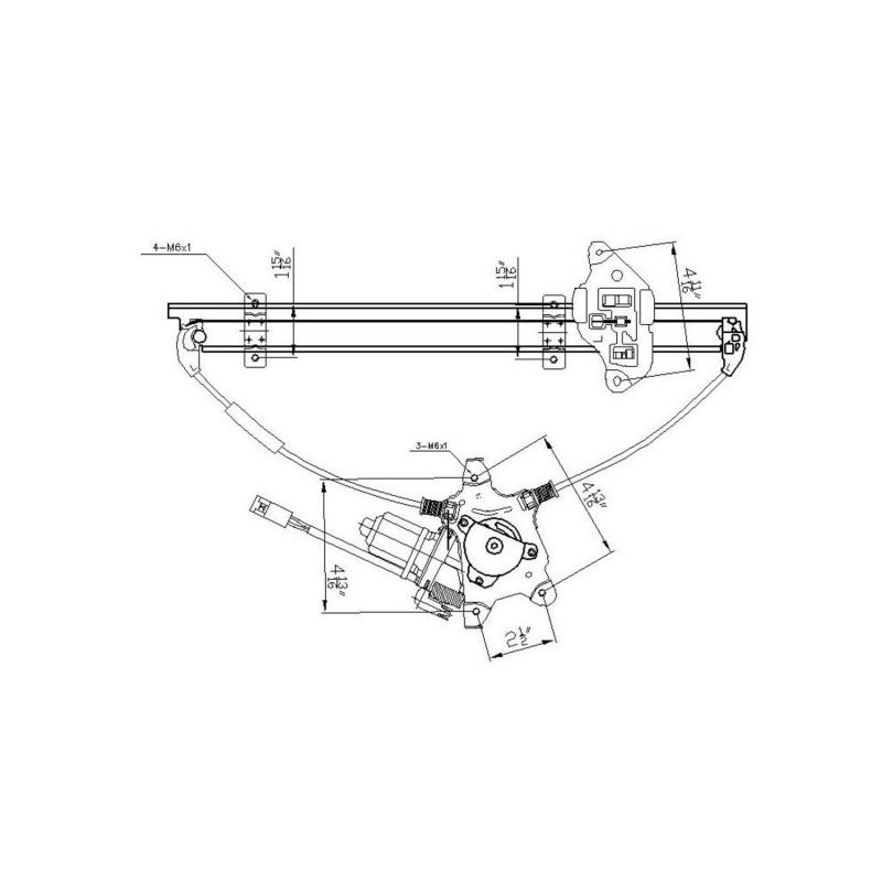 2001 Nissan Altima Power Window Motor and Regulator Assembly Front Left TYC 660070 image 1 of 4