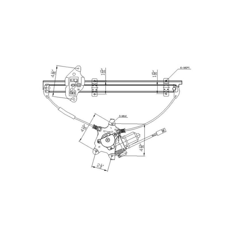 2004 Nissan Sentra Power Window Motor and Regulator Assembly Front Right TYC 660073 image 1 of 1