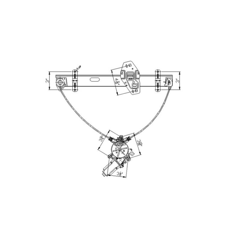 2001 Honda Civic Power Window Motor and Regulator Assembly Front Right TYC 660107 image 3 of 4
