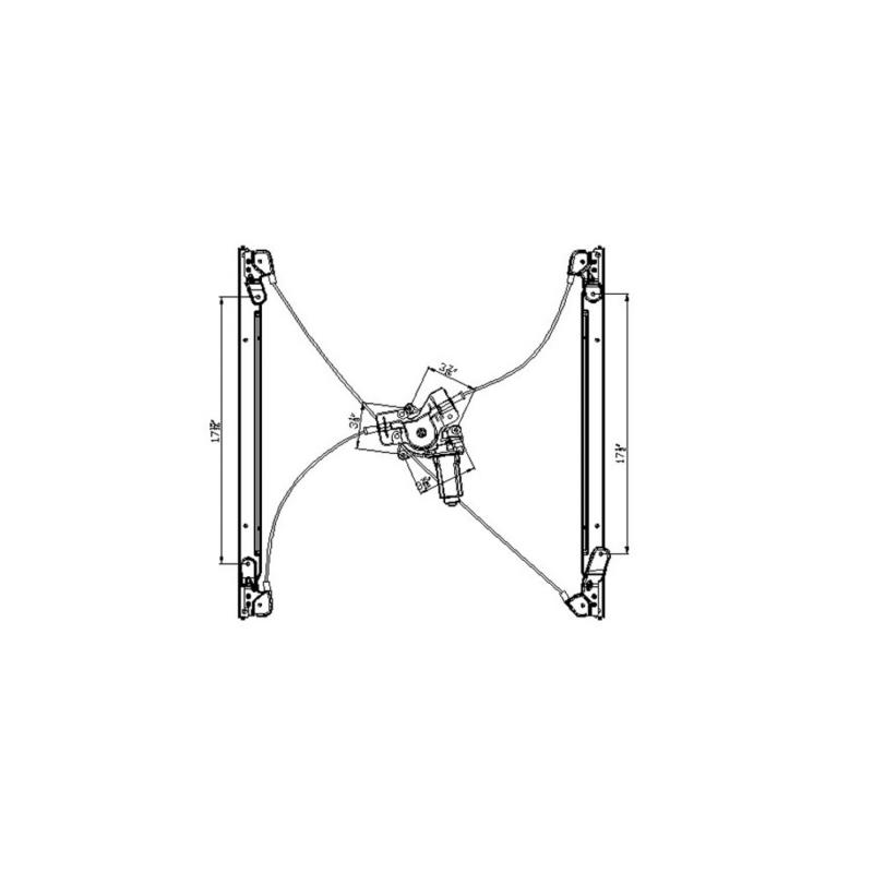 TYC 660147 - Power Window Motor and Regulator Assembly TYC 660147 Power Window Motor and Regulator Assembly product image 3 of 4