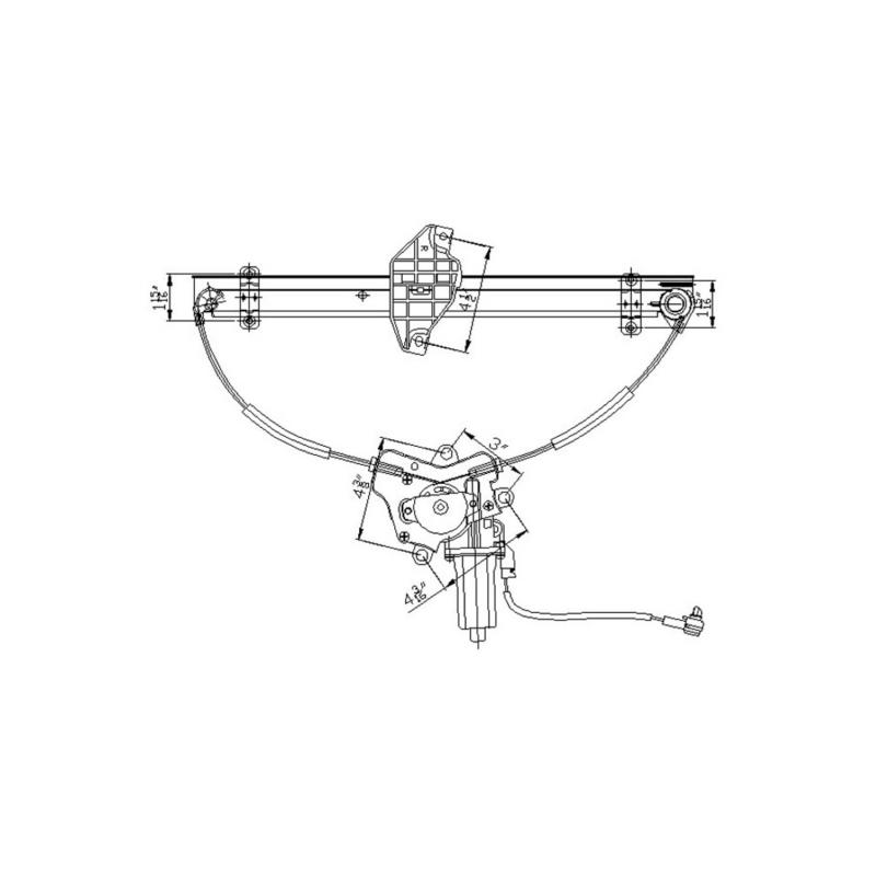 TYC 660151 Power Window Motor and Regulator Assembly product image 1 of 1