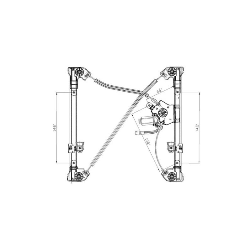 TYC 660271 - Power Window Motor and Regulator Assembly TYC 660271 Power Window Motor and Regulator Assembly product image 1 of 1