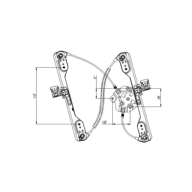 2006 Dodge Charger Power Window Motor and Regulator Assembly Front Right TYC 660397 image 1 of 1
