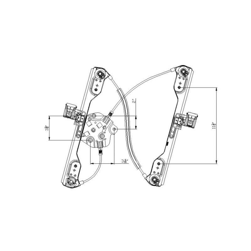 2006 Dodge Charger Power Window Motor and Regulator Assembly Front Left TYC 660398 image 1 of 1