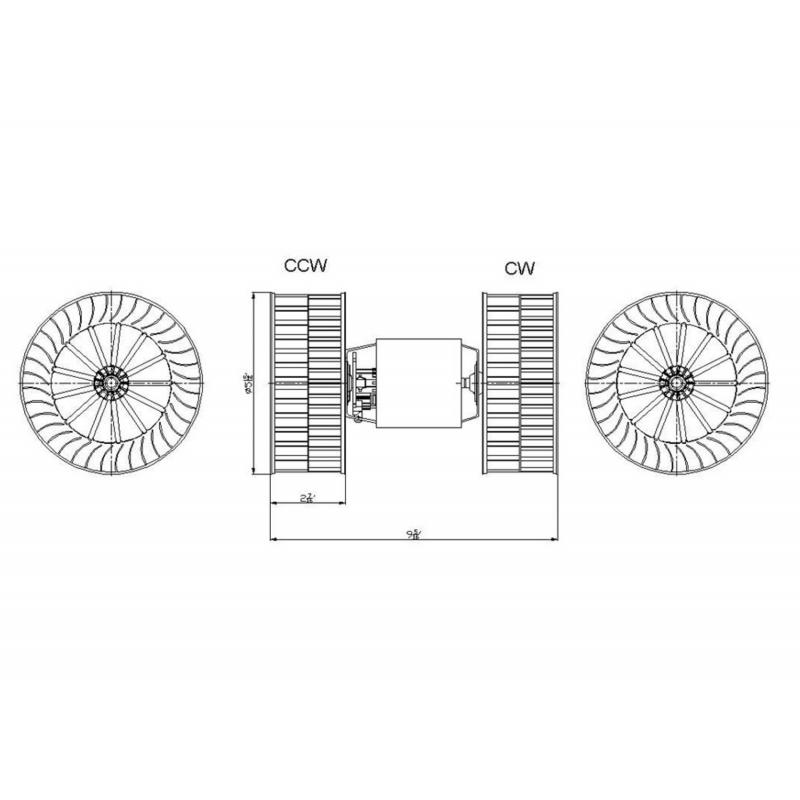 1990 Mercedes-Benz 300D HVAC Blower Motor Front TYC 700180 image 4 of 4