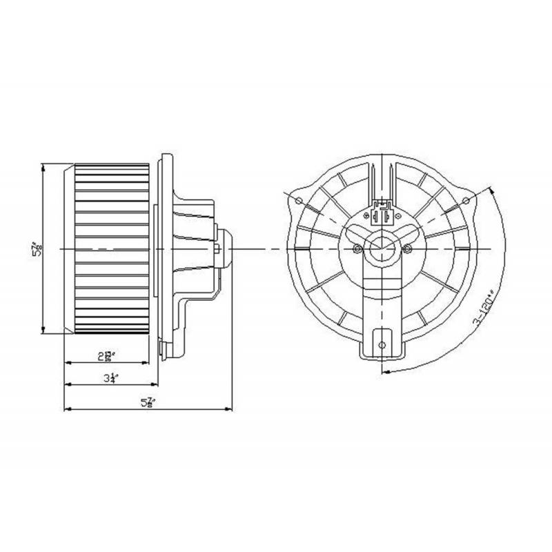 2003 Cadillac CTS HVAC Blower Motor Front TYC 700181 image 1 of 1