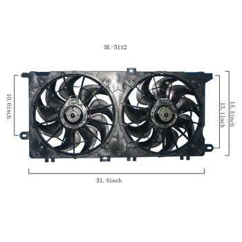 2000 Buick Park Avenue Dual Radiator and Condenser Fan Assembly Agility Auto Parts 6012105 image 1 of 2
